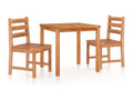 3-piece garden dining set, solid teak wood TQBW79713