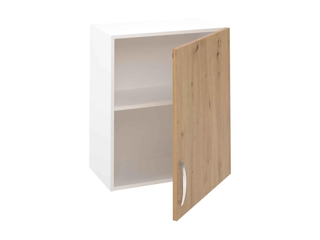 Kitchen wall cabinet with 1 door, Albar Oak finish - Height 70 x Length 60 x Depth 33 cm QMSR74535