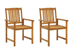 Garden chairs with cushions, 2 pieces, solid Elariva wood, JCJL29993