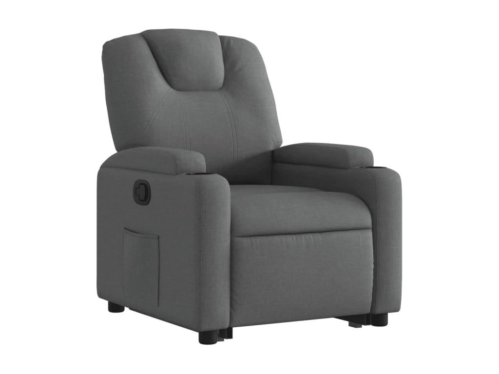Dark Grey Fabric Reclining Armchair IJOF97303