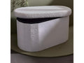 Retro Bouclette Oval Storage Bench Lysvia RYLI80702