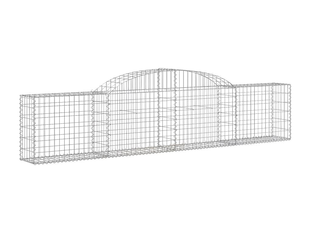 Arched gabion basket 300x30x60/80 cm Galvanized iron ITCP89019