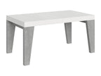 Naxy Mix extendable table 90x160/420 cm, White Ash top, Concrete Grey legs, YBIM34776