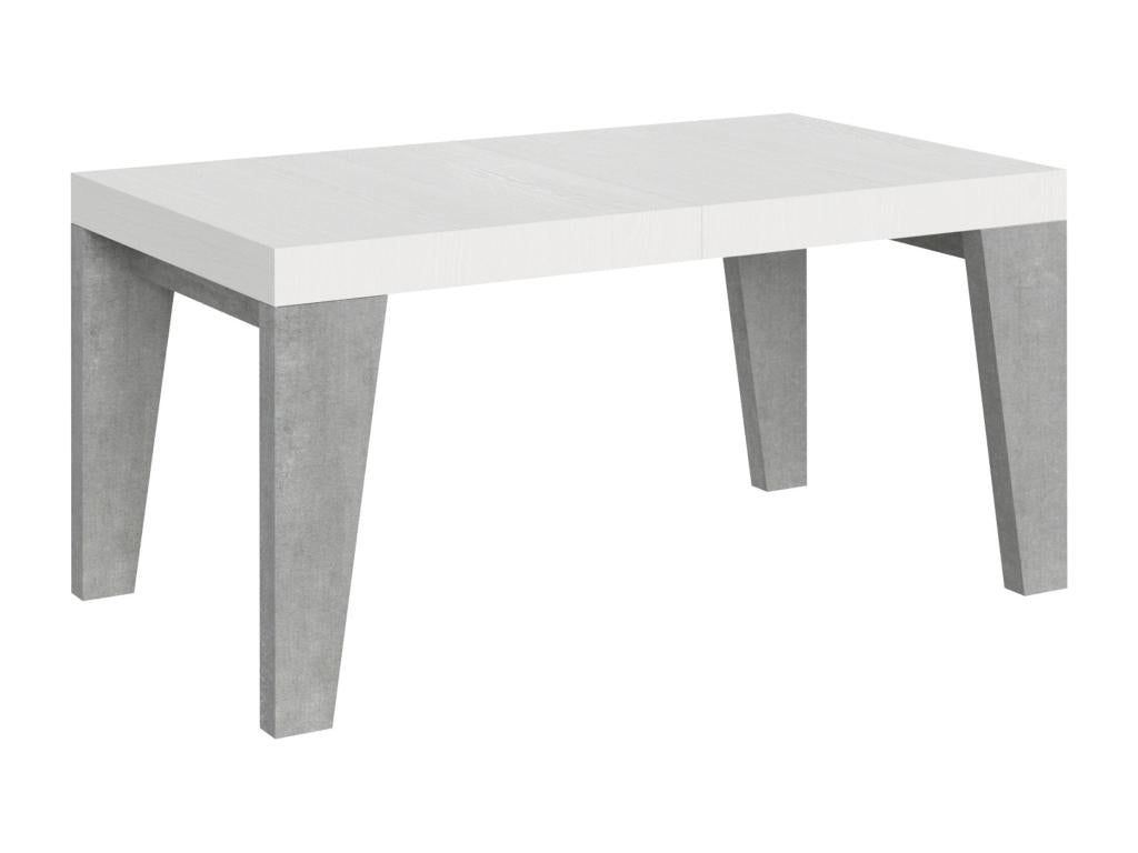 Naxy Mix extendable table 90x160/420 cm, White Ash top, Concrete Grey legs, YBIM34776