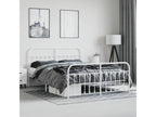 Metal bed frame without mattress and white bed legs 180x200 cm XVIO53157