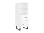 High-gloss white sideboard, 34.5x34x180 cm, engineered wood, FBPI80782