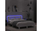 Bed frame with headboard and white LED lighting, 120x200 cm, EXLB87951