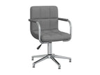 Swivel dining chair, light grey fabric, ERTO26429