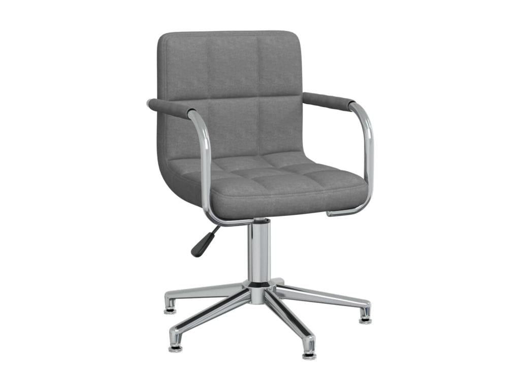 Swivel dining chair, light grey fabric, ERTO26429