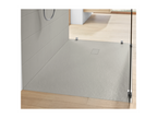 Lysvia 160x90 cm Rectangular Acrylic Shower Tray, Natural Grey QBHA01539