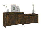 Smoked Oak TV Stand 146.5x35x50 cm Engineered Wood RBWH14638