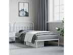 Metal bed frame with white headboard 107x203 KLSS91698