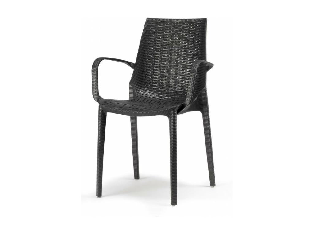 Lysvia designer woven chair with armrests - Lysvia YBEM13636