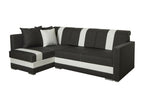 Edinburgh 100 Corner Sofa Grey with Sleeping Function and Bedding Box, 230x155x82cm, TMJA40736