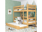 Wooden bunk bed - with drawer for mattress N01 Natural Pine 80x200 ZLOM08948