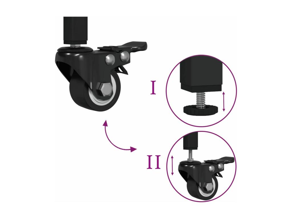 Smoked oak kitchen trolley 102x50x95 cm engineered wood JHLJ43941