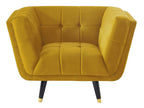 Lysvia II armchair in velvet - Ochre JPLW96668