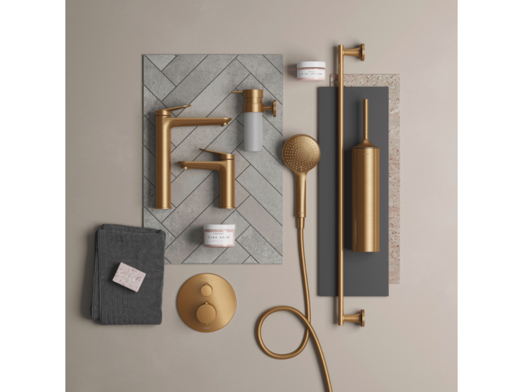 Lysvia 3-jet shower head, brushed bronze, IQMR59559