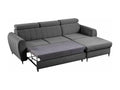Lysvia 126 Grey Corner Sofa with Sleeping Function and Bed Box, 262x175x90cm, IQWE90084