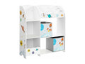 Children's Bookshelf with Book Rack and 2 Storage Bins JXRL73950