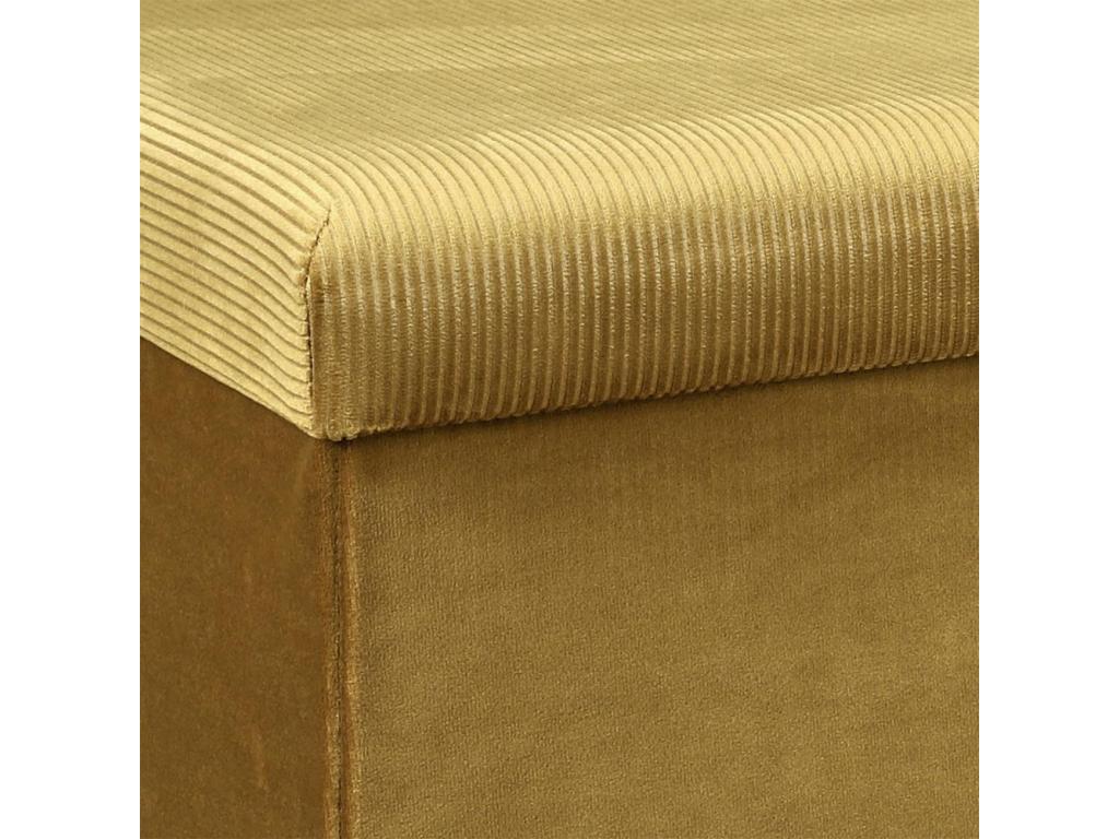 Lysvia Yellow Velvet Folding Bench Storage Chest UKFU59323