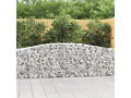 Arched gabion baskets, 10 pieces, 400x30x80/100 cm, galvanized iron, YPCF73362