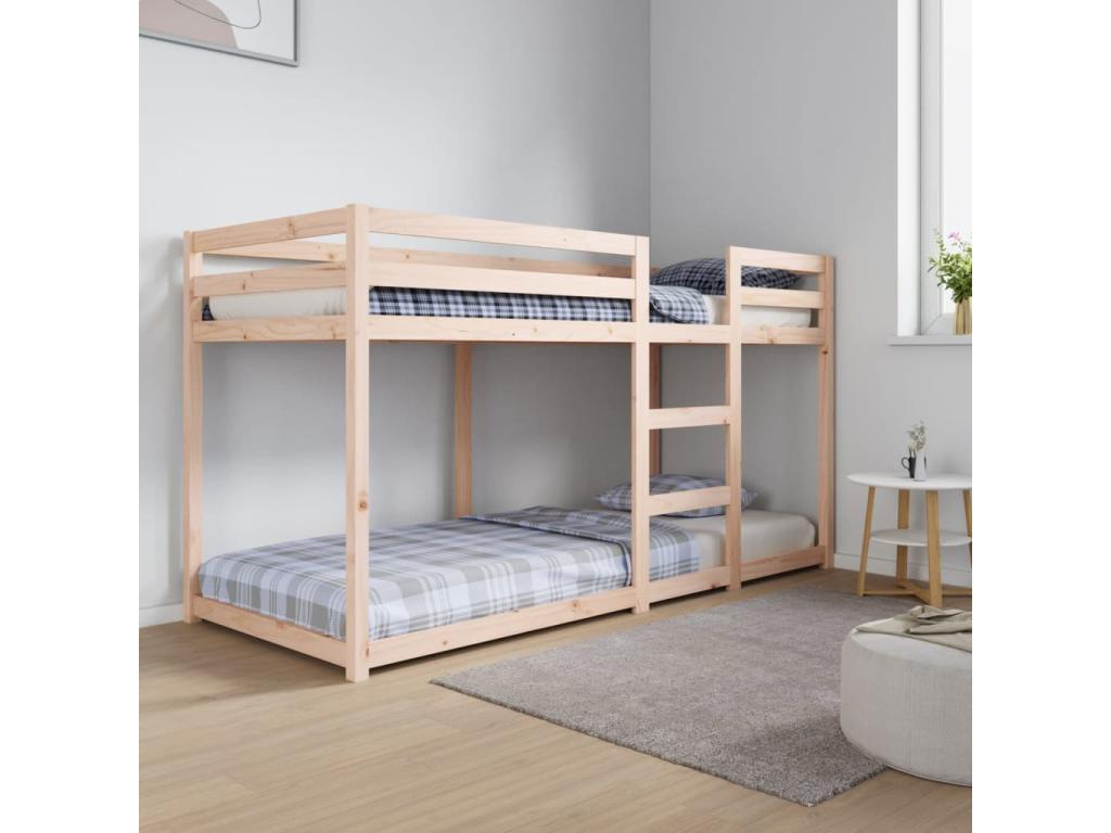 Bunk bed without mattress 80x200 cm solid pine wood SKTJ26726