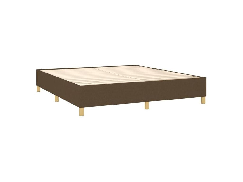 Lysvia bed base with mattress and LED lighting, dark brown, 160x200 cm, BMWW86411