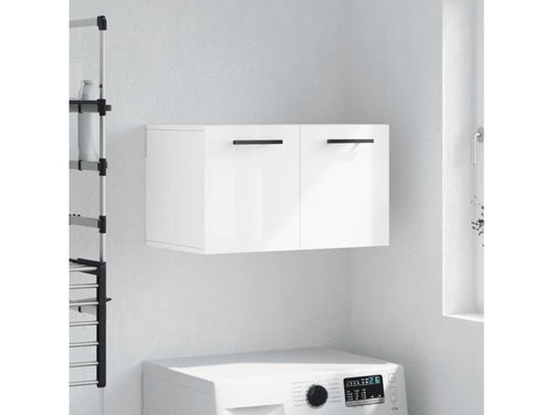 Wall cabinet, glossy white, 60x36.5x35 cm, engineered wood, JVOR97304