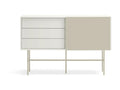 Nube - Wooden sideboard with sliding door, 140cm wide - Beige WNJR20365