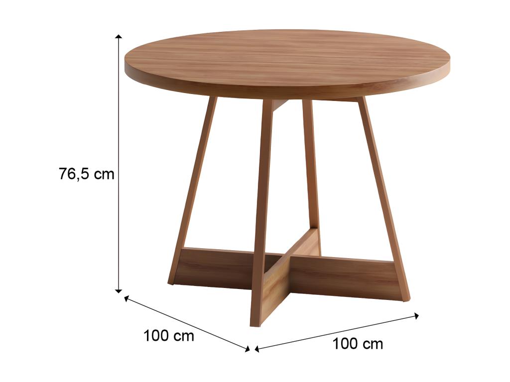 Dining table for 2 people - Dark Natural - Elariva NDYV00726