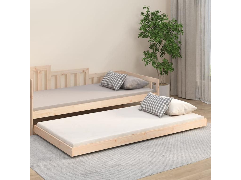 Bed frame without mattress 90x200 cm solid pine wood VNEQ35651