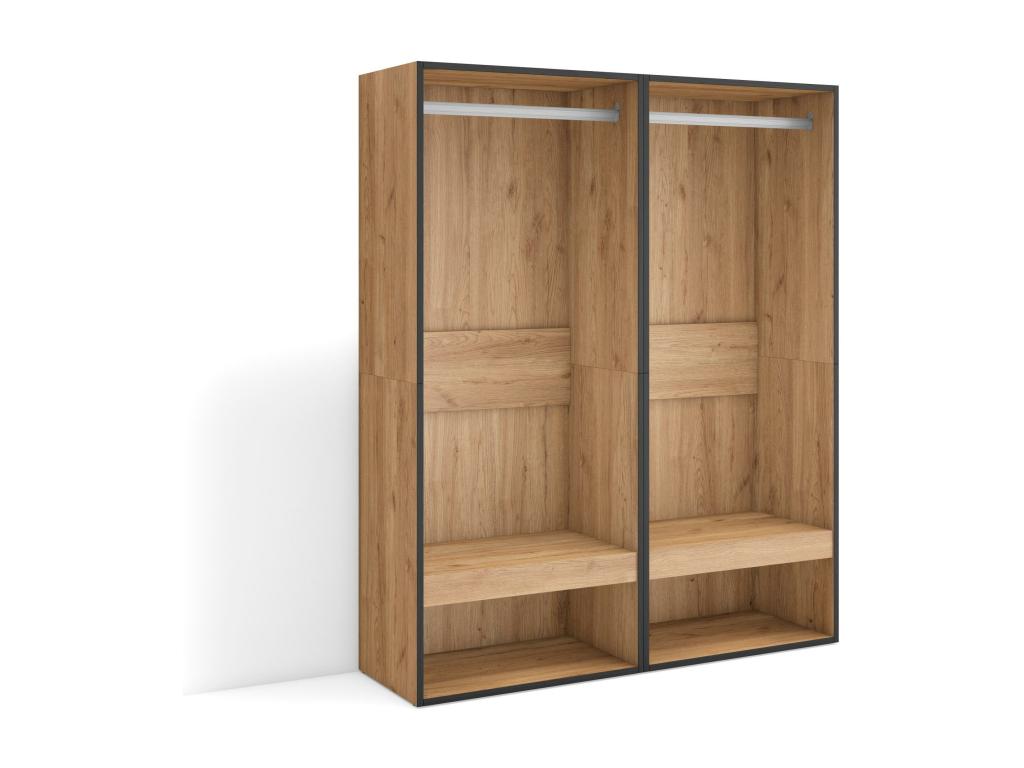 Open wardrobe 120x35x145 cm Bedroom Clothing Dressing Room Oak FCQA59153