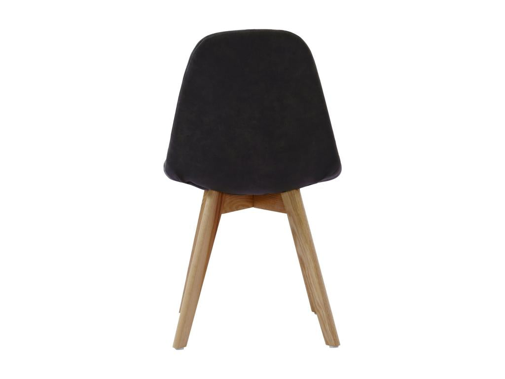 Lysvia - Vintage Scandinavian Chair, Dark Brown, Oak Legs x2 LTFJ58831