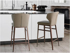 Lysvia high chair in faux leather and steel - Set of 2 - Colour: Lysvia 00 White KYMW80617