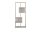 Scandinavian bookcase in beige metal with 5 shelves - Lysvia GVJH93912
