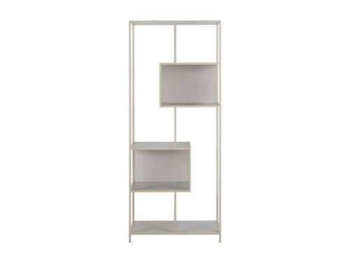 Scandinavian bookcase in beige metal with 5 shelves - Lysvia GVJH93912
