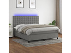 Lysvia bed base and mattress with LED lighting, Dark Grey, 180x200 cm KVKD31316