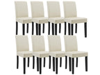 Elariva of 8 Faux Wood Chairs 90x42x48 cm Cream - Ivory Elariva CFVP20578