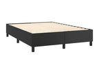 Bed base with mattress, black, 140x200 cm, faux leather, GQHG39038