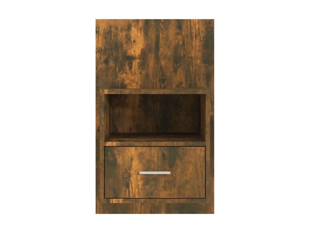 Smoked Oak Wall-Mounted Bedside Table XEAA30436