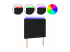 Black LED Headboard 80x5x118/128 cm Fabric ASDB28997