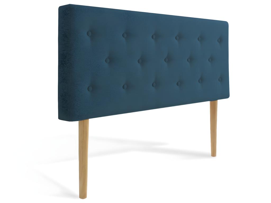 Lysvia 140cm Upholstered Headboard, Duck Blue Fabric AXRS18671