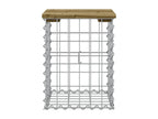 Gabion-style garden bench, 33x31x42 cm, impregnated pine wood, IVHM37491