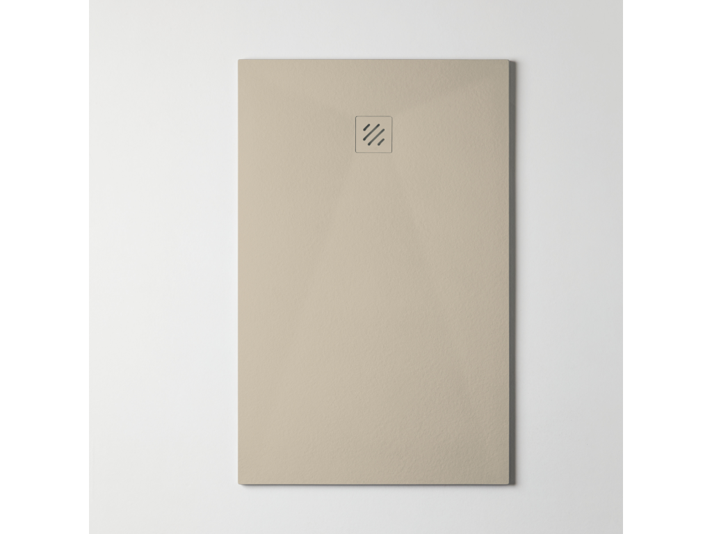 Lysvia Extra-Flat Shower Tray - Lysvia Texture in Beige Polyester - L150 x W70 x H2.6 cm - Lysvia TZLV68403
