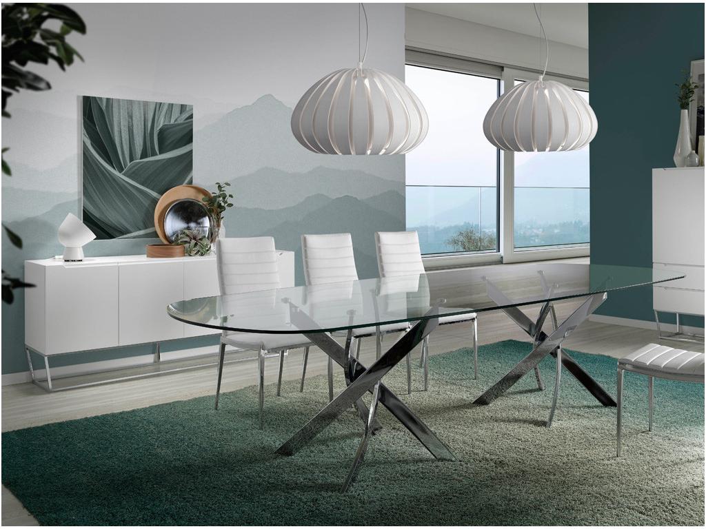 Elariva designer side table with 1 lacquered drawer and chrome steel legs - Off-white color FEKN94439