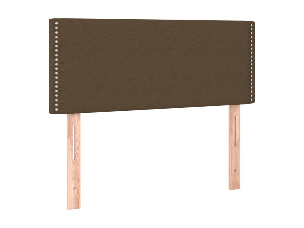 Upholstered bed base with mattress, dark brown, 80x200 cm, RAJN35948