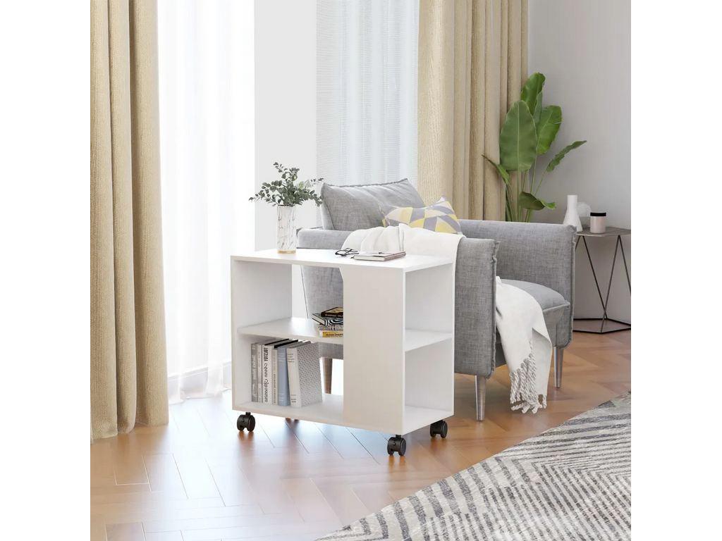 Elariva VYAJ58625 White Wooden Side Table