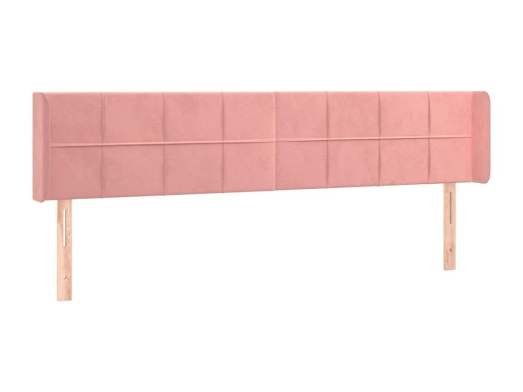 Pink LED Headboard 163x16x78/88 cm Velvet RJRG38056