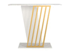 Console - White and gold marble effect - Elariva XVBP33791